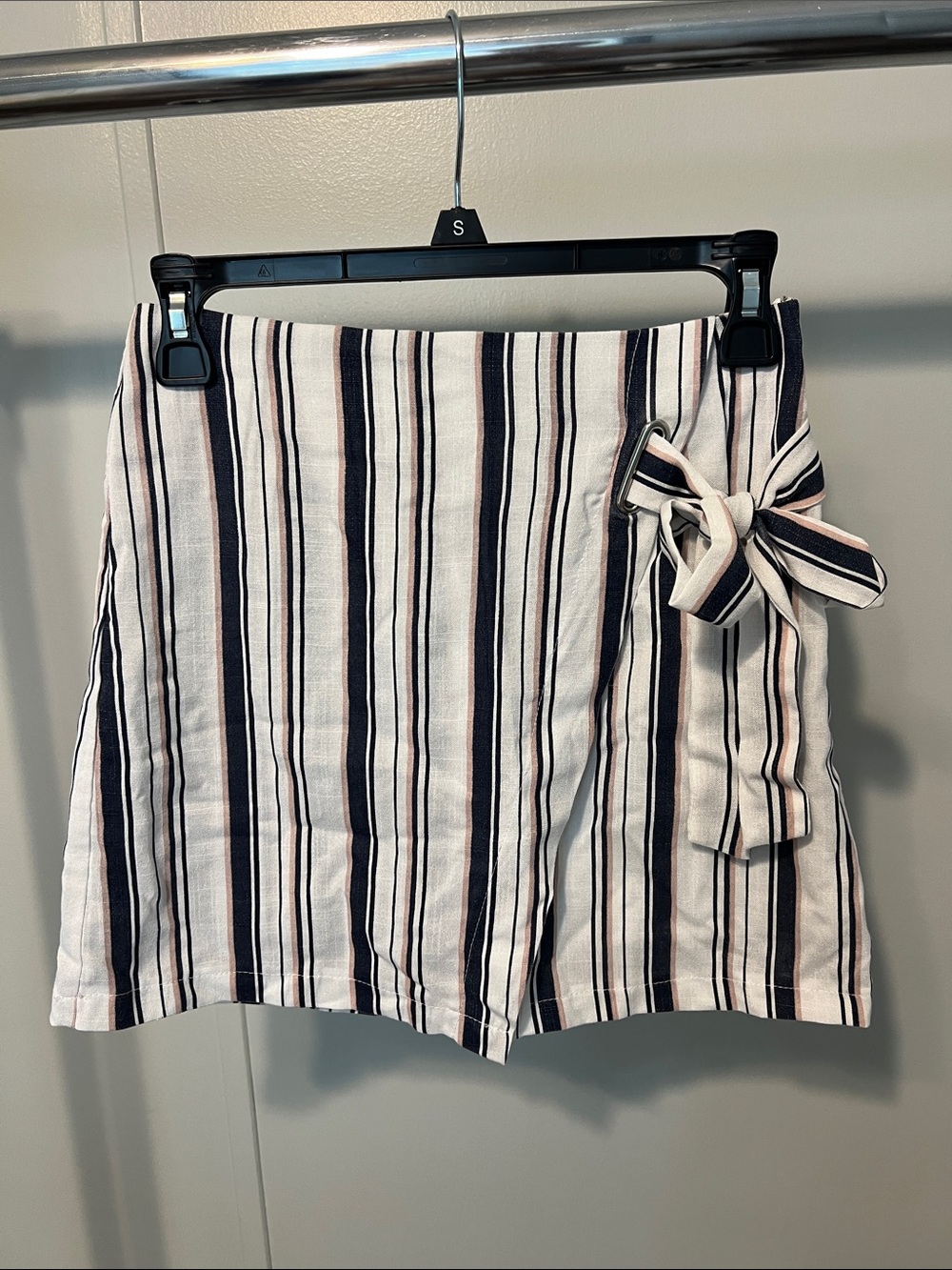 Blue, Pink and White Stripped Skirt